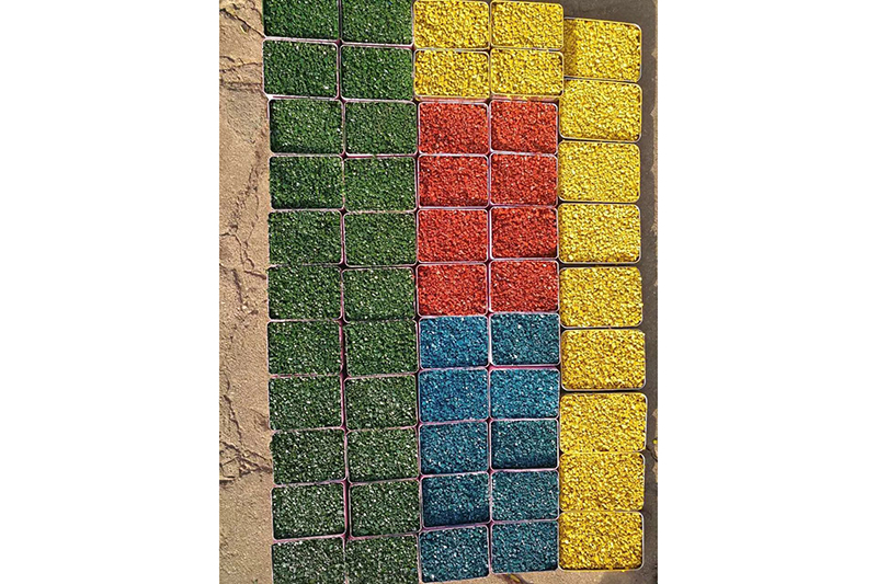 雙青彩色瀝青顏料做的樣塊